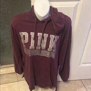Maroon PINK Hoodie